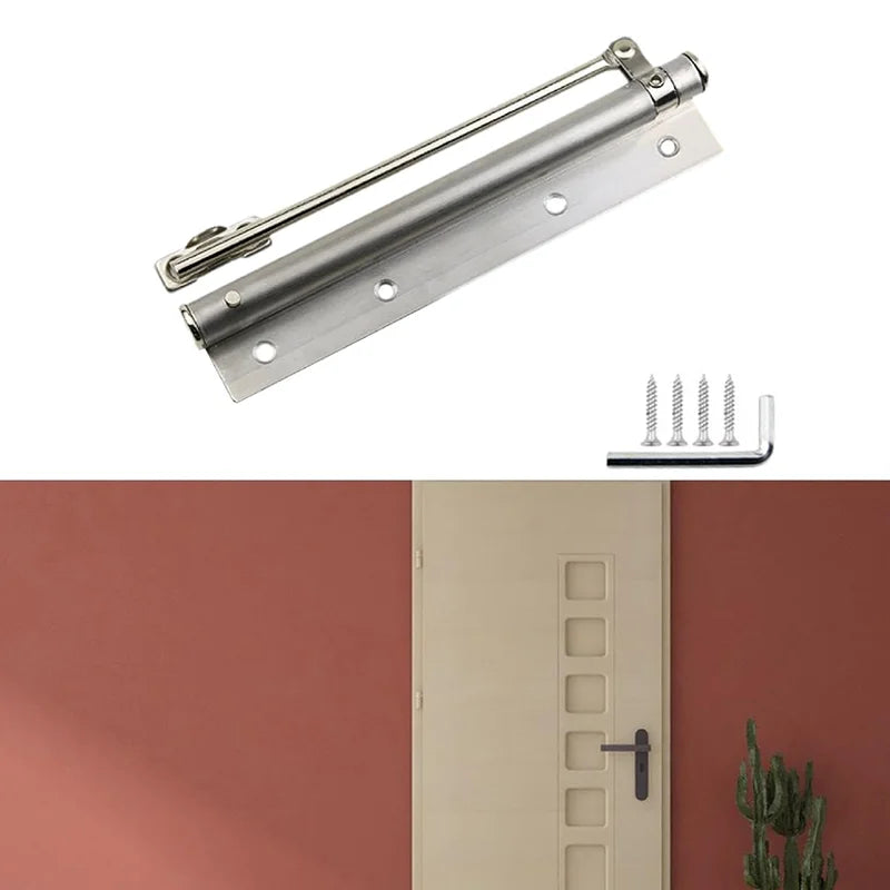 Ferme-Porte à Ressort Inox, Porte Gauche ou Droite, Plaque 150 ou 187 mm, vue 4