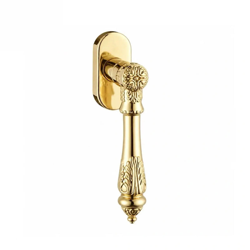 Poignée de Fenêtre Laiton Massif Ciselée, Doré, Bronze ou Argent, vue 4