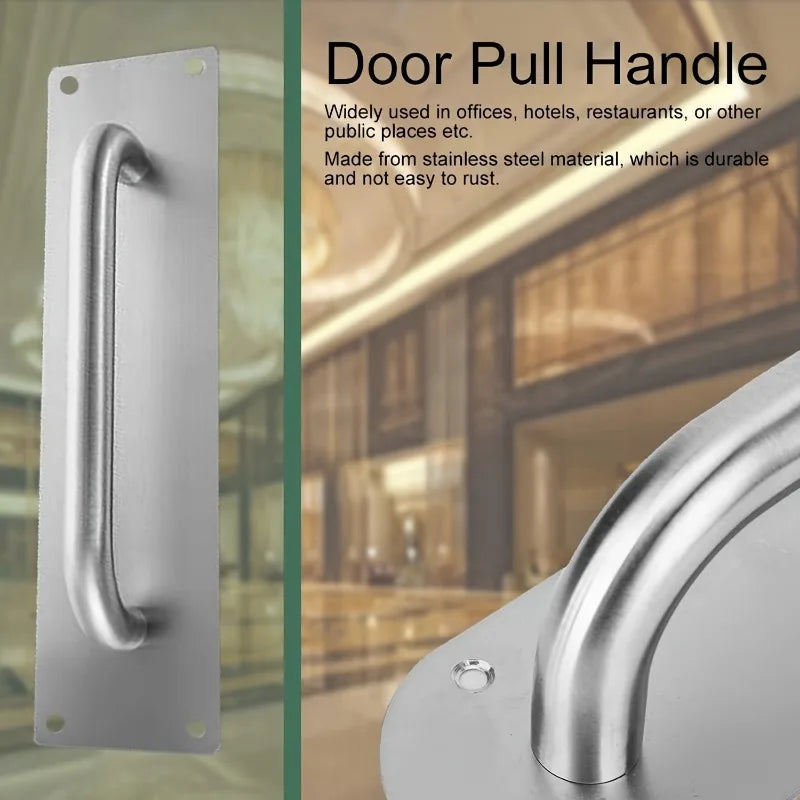 Lot de 2 Poignées de Tirage Inox Brossé sur Plaque, 200 x 65 mm, vue 5