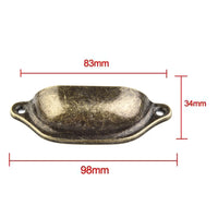 Poignée de Meuble Coquille Vintage Bronze, Lot de 10, 98 mm, vue 6