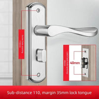Poignée de Porte de Salle de Bain à Condamnation, Inox sur Plaque, vue 7