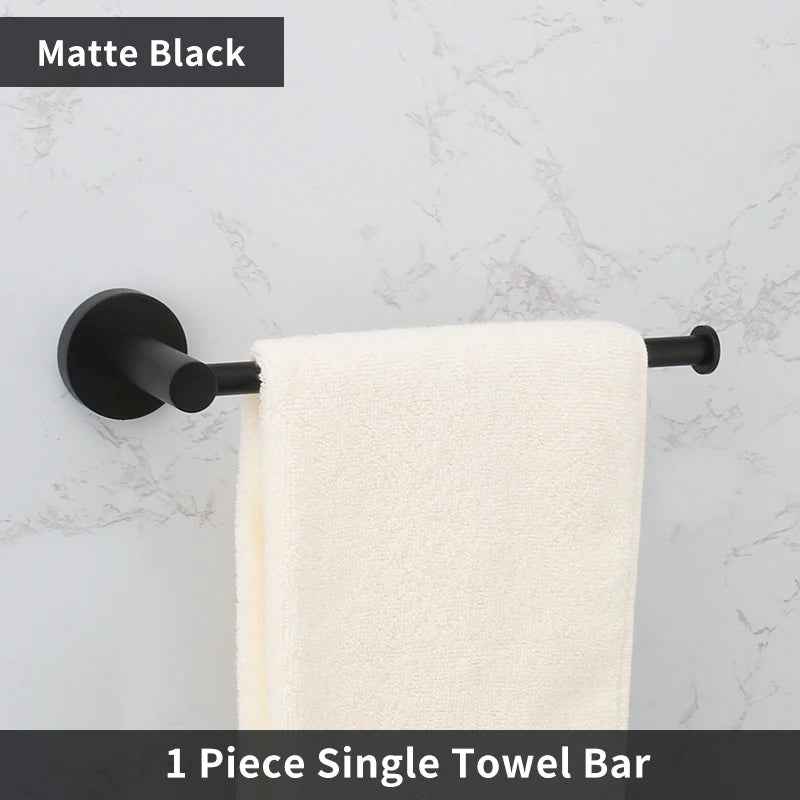 Porte-serviettes mural en inox 304, barre simple de 25,5 cm, 5 finitions, vue 7