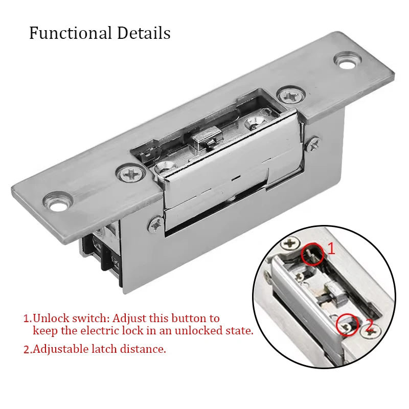Gâche Électrique en Inox à Émission de Courant, 12 V ou 24 V, vue 4