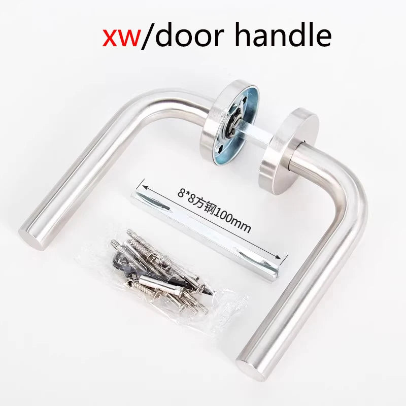 Poignée de Porte Intérieure Inox 304 sur Rosace, 3 Formes de Béquille, vue 8