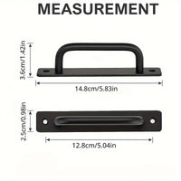 Poignées de Tirage Noires Aluminium sur Plaque, Lot de 2, 148 mm, vue 2