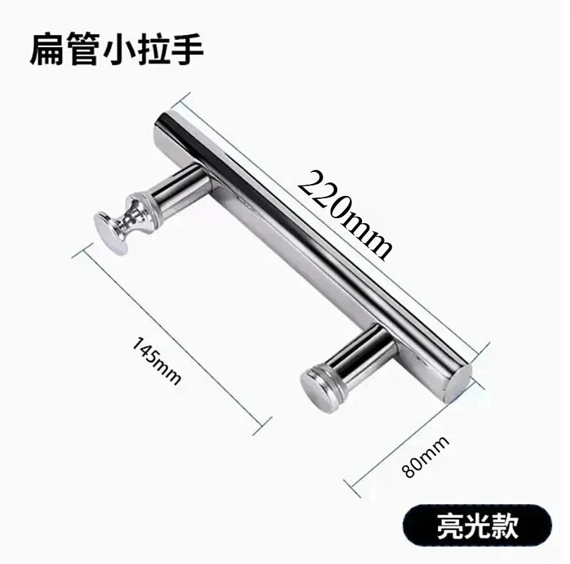 Poignée de Porte de Douche Inox, Entraxe 145 mm, Chromée, Noire ou Cuivrée, vue 16