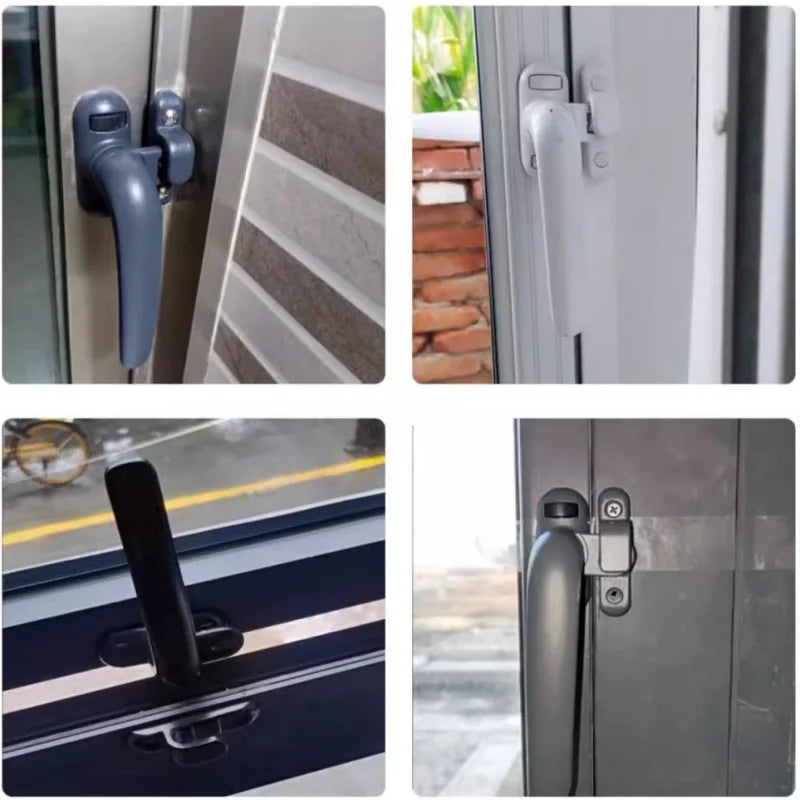 Poignée de Fenêtre Aluminium Blanche ou Noire, Droite ou Gauche, Blocage par Molette, vue 6
