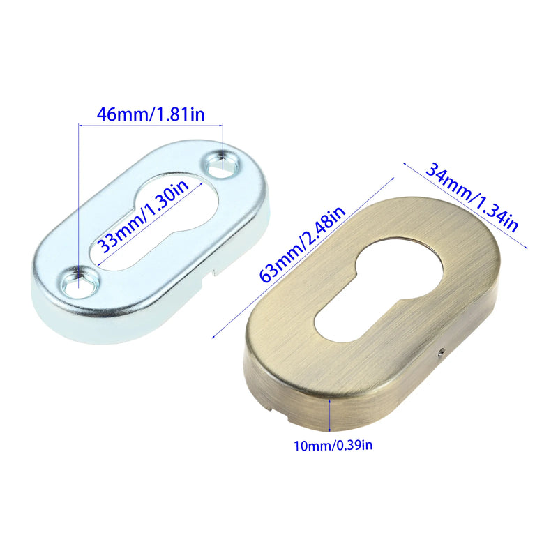 Rosace Cache Entrée de Clé Ronde 53 mm ou Ovale, Cylindre Européen, vue 17