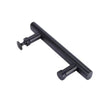 Poignée de Porte de Douche Noire en Inox, Barre de 225 mm, Entraxe 145 mm