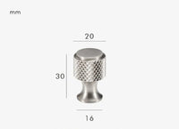 Bouton de Meuble Moleté en Laiton Argenté Brossé, 20 mm, vue 3
