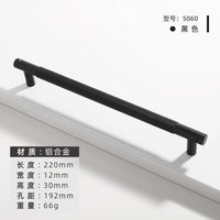 Poignée de Meuble Moletée en Aluminium, Doré, Noir ou Bicolore, Entraxe 76 à 256 mm, vue 35