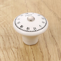Bouton de Meuble en Porcelaine Blanche à Motifs Noirs, Diamètre 40 mm, vue 3