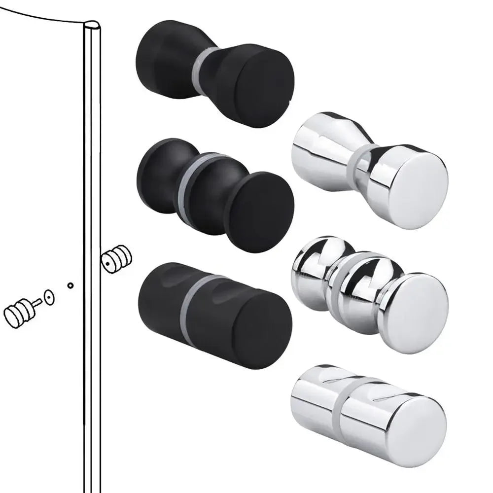 Poignée de Tirage Double Face pour Verre, Aluminium ou Inox 304, 62 mm