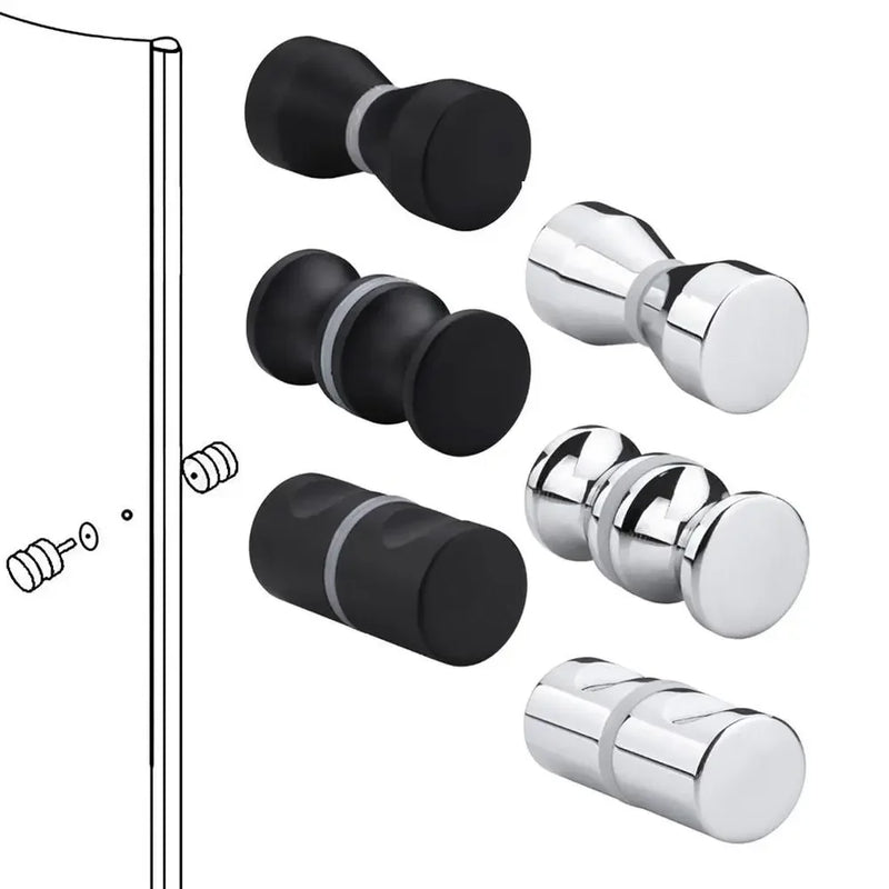 Poignée de Tirage Double Face pour Verre, Aluminium ou Inox 304, 62 mm