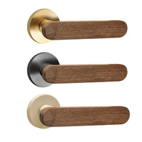 Poignée de Porte Intérieure Bois de Noyer, Béquille Plate de 150 mm, vue 6