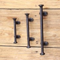 Poignée de Tirage en Fonte Aspect Rouille pour Porte de Grange, vue 2