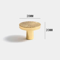 Bouton de Meuble Laiton Strié Doré ou Argenté, Poignée Arc ou Demi-Disque, vue 11
