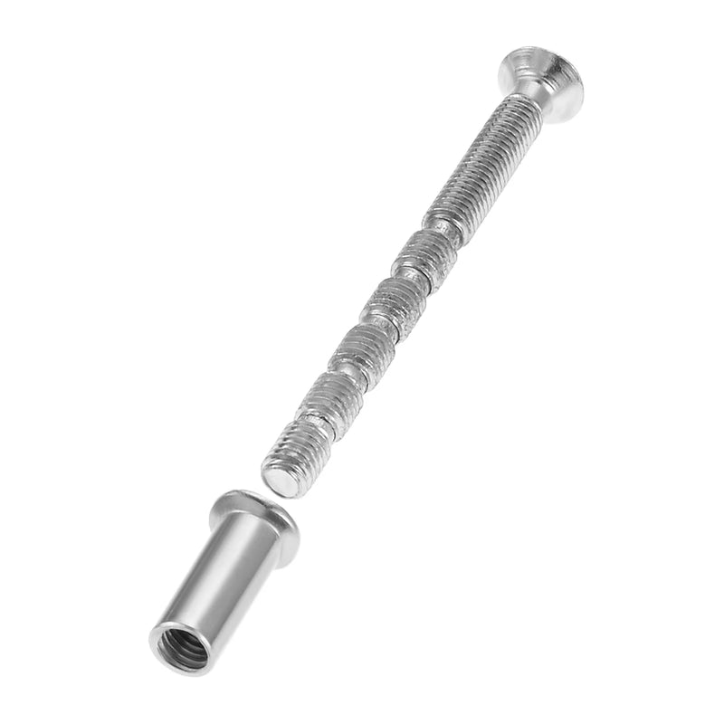 Vis de Poignée de Porte M5 x 60 mm à Manchon, Lot de 10 Jeux, Tête Fraisée
