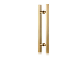Barre de Tirage Carrée Inox Doré, 500 mm pour Porte Vitrée