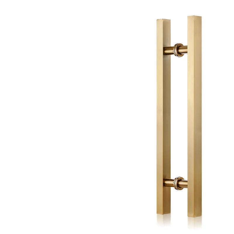 Barre de Tirage Carrée Inox Doré, 500 mm pour Porte Vitrée