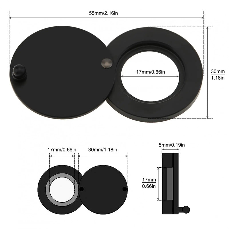 Cache Judas de Porte Pivotant Autocollant, Ouverture 17 mm, 5 Finitions, vue 9