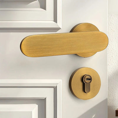 Poignée de Porte Intérieure Vintage, Béquille Plate sur Rosace en Zinc, vue 5