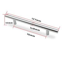 Poignée de Meuble Barre en Inox Noir, Doré ou Brossé, Entraxe 64 à 320 mm, vue 11