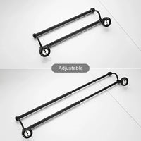 Porte-Serviettes Mural Télescopique Double Barre en Inox, 4 Finitions, vue 4