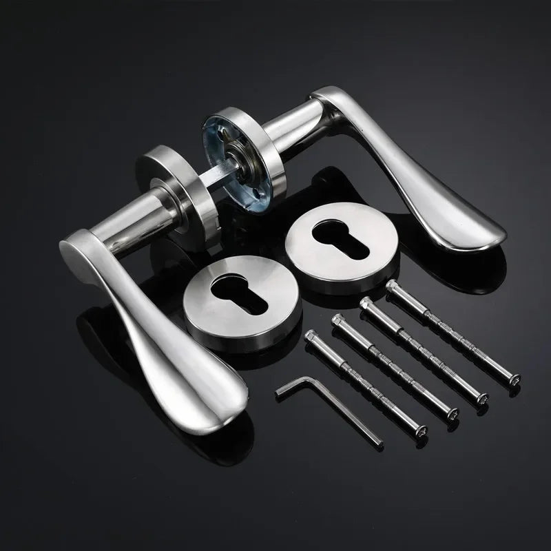 Poignée de Porte Intérieure Inox, 11 Formes de Béquille, Rosaces de Clé, vue 15
