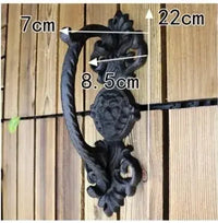 Poignée de Porte Ancienne en Fonte Noire, 7 Modèles dont un Heurtoir, vue 7