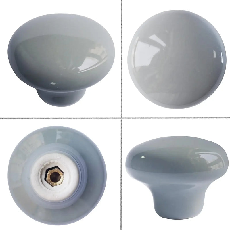 Bouton de Meuble Rond en Céramique Grise, Lot de 8 ou 12, vue 3