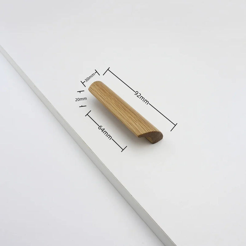 Poignée de Meuble Arrondie en Bois Massif, Noyer, Chêne ou Hêtre, vue 14