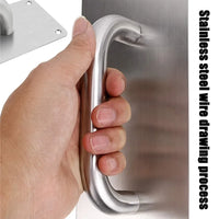 Lot de 2 Poignées de Tirage Inox Brossé sur Plaque, 200 x 65 mm, vue 2