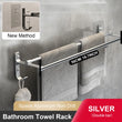 Porte-Serviettes Double Barre en Aluminium sans Perçage, 40 ou 50 cm