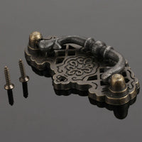 Poignée de Meuble Vintage à Anse sur Platine Ajourée, Bronze, 67 x 38 mm, vue 5