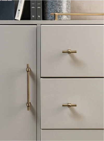 Poignée de Meuble en Laiton Vintage, Design Sobre