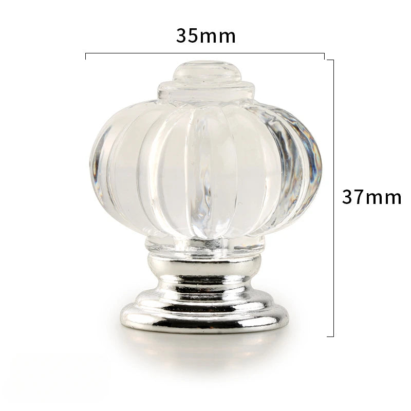 Bouton de Meuble en Cristal Côtelé Forme Citrouille, 28 ou 35 mm, vue 9
