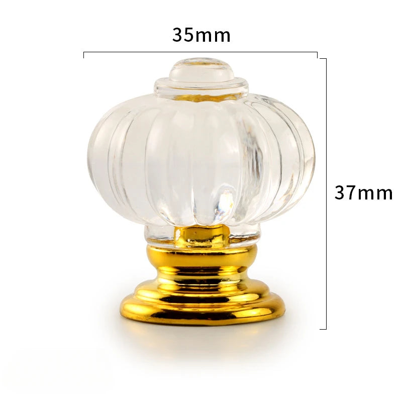 Bouton de Meuble en Cristal Côtelé Forme Citrouille, 28 ou 35 mm, vue 8