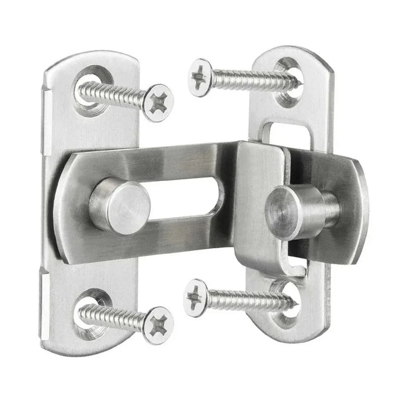 Verrou à Angle Droit en Inox Brossé pour Porte, Targette Coudée à 90°, vue 5