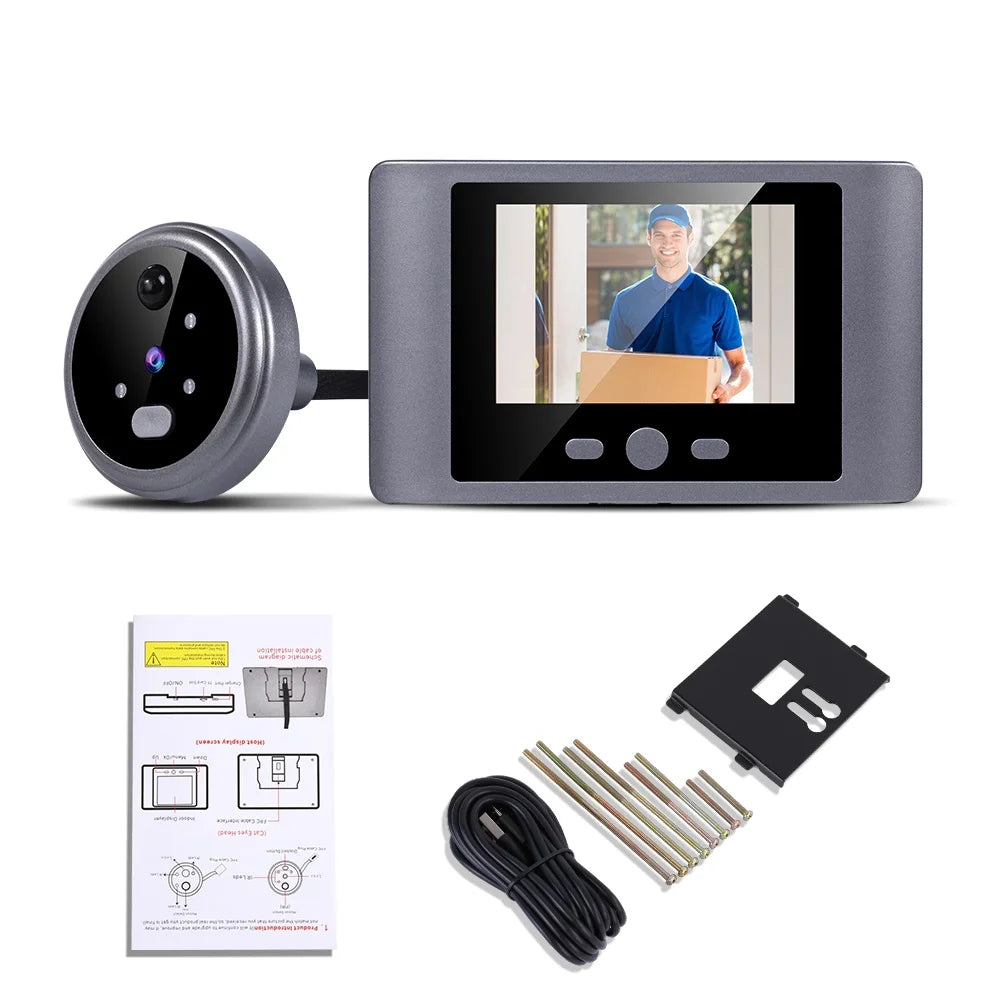 Judas numérique sans fil 2.8" – Caméra 480p, vision jour/nuit sans application