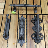 Poignée de Porte Ancienne en Fonte Noire, 7 Modèles dont un Heurtoir, vue 3