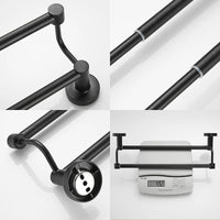 Porte-Serviettes Mural Télescopique Double Barre en Inox, 4 Finitions, vue 5