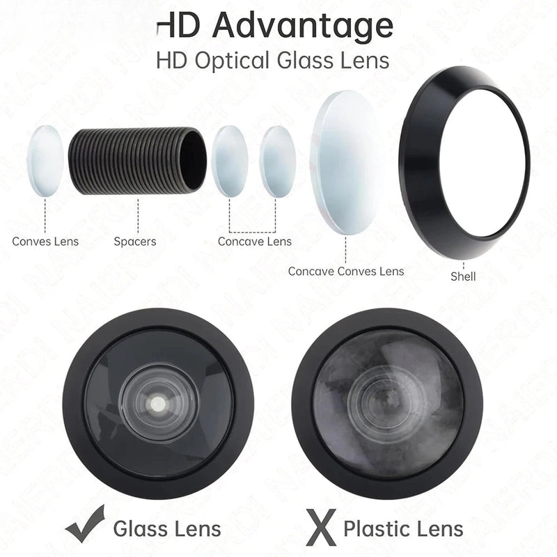 Judas de Porte Grand Angle 220° en Verre Optique, Perçage 16 mm, vue 7