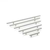 Poignée de Meuble Barre en T en Inox Argent, Entraxe 64 à 320 mm, vue 2