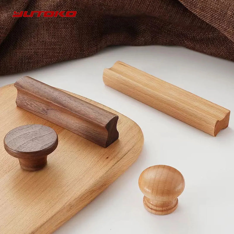 Poignée de Meuble Profilée en Bois, Noyer ou Clair, 64 à 224 mm, vue 4