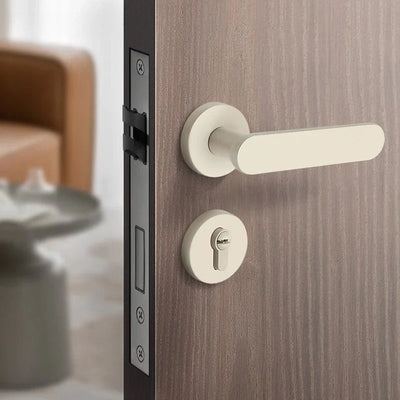 Poignée de Porte Intérieure Vintage, Béquille Plate sur Rosace en Zinc, vue 6