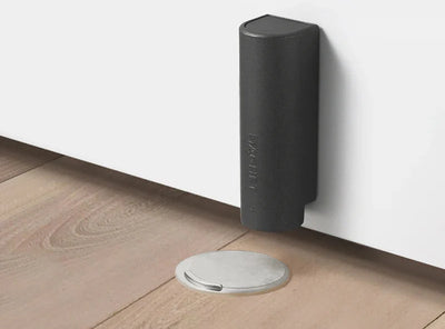 Univers des Poignées Butoir de Porte Magnétique Gris Anthracite Fixation Adhésive