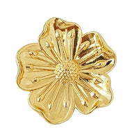 Bouton de Meuble Fleur Vintage en Laiton Doré, 42 mm, vue 7