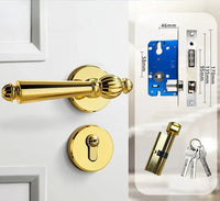 Poignée de Porte Ancienne Intérieure sur Rosace avec Serrure à Clé, vue 7