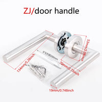 Poignée de Porte Intérieure Inox 304 sur Rosace, 3 Formes de Béquille, vue 6